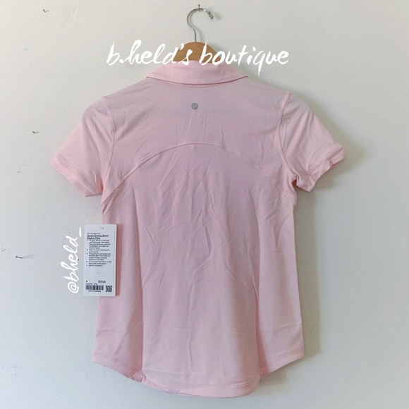 lululemon Quick-Drying Short Sleeve Polo Shirt Strawberry Milkshake Sz 4 New NWT - Picture 9 of 10